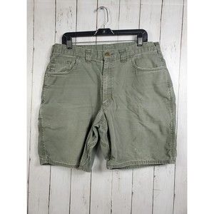CARHARTT Carpenter Work Shorts Green Cotton B147 LBR Original Fit Men's Sz 38
